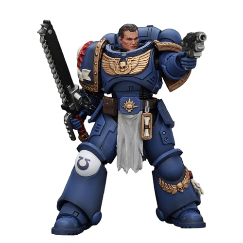 GWTCTOY JoyToy 40K Originallizenz 1:18 Actionfigur, Space Marine 2 Uitramarines Titus, 12.8CM große Bausätze für Sammel-Actionfiguren von GWTCTOY