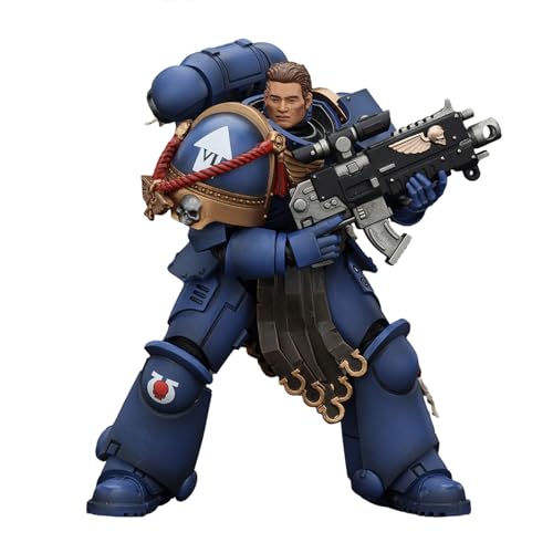 GWTCTOY JoyToy 40K Originallizenz 1:18 Actionfigur, Space Marine 2 Ultramarines Sergeant Gadriel, 12.8CM große Bausätze für Sammel Actionfiguren von GWTCTOY