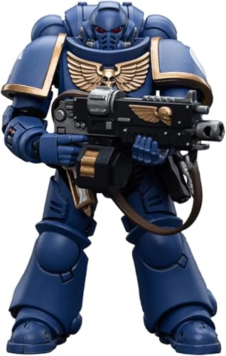 GWTCTOY JoyToy 40K Originallizenz 1:18 Actionfigur, Space Marine Ultramarines Intercessors, 4 Zoll große Bausätze für Sammel-Actionfiguren von GWTCTOY