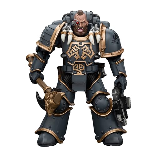 GWTCTOY JoyToy 40K Originallizenz 1:18 Actionfigur, Space Wolves Grey-Rudel Grey Slayer 1, 12 cm große Bausätze für Sammel-Actionfiguren von GWTCTOY