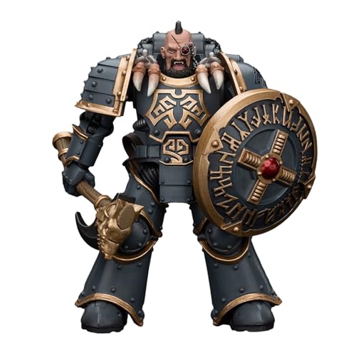 GWTCTOY JoyToy 40K Originallizenz 1:18 Actionfigur, Space Wolves Grey -Rudel Huscarl, 12 cm große Bausätze für Sammel-Actionfiguren von GWTCTOY