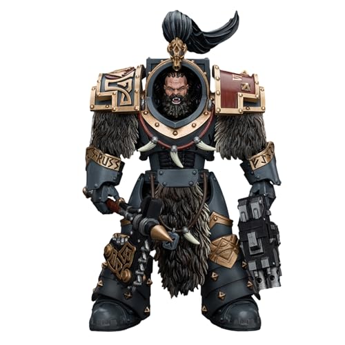 GWTCTOY JoyToy 40K Originallizenz 1:18 Actionfigur, Space Wolves Varagyr Wolf Guard Squad Varagyr Thegn, 13.5 cm große Bausätze für Sammel-Actionfiguren von GWTCTOY