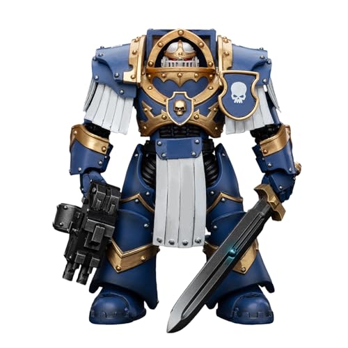 GWTCTOY JoyToy 40K Originallizenz 1:18 Actionfigur, Ultramarines Cataphractii Terminator Squad Sergeant mit Energieschwert, 5,35 Zoll große Bausätze für Sammel-Actionfiguren von GWTCTOY