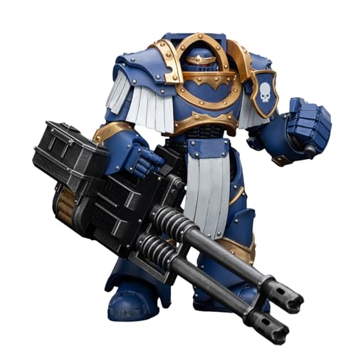 GWTCTOY JoyToy 40K Originallizenz 1:18 Actionfigur, Ultramarines Cataphractii Terminator Squad Terminator mit Reaper-Maschinenkanone, 5,35 Zoll große Bausätze für Sammel-Actionfiguren von GWTCTOY