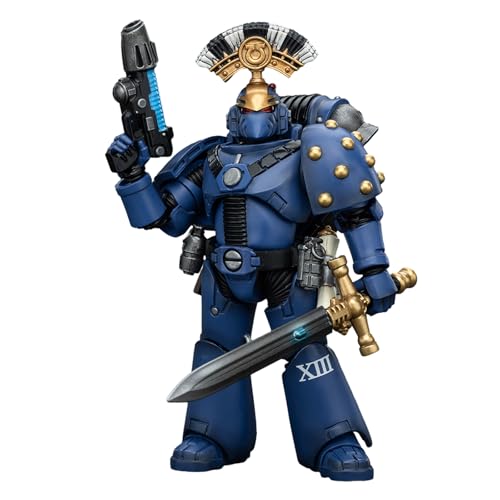 GWTCTOY JoyToy 40K Originallizenz 1:18 Actionfigur, Ultramarines MKVI Tactical Squad Sergeant with Plasma Pistol and Power Sword, 12CM große Bausätze für Sammel-Actionfiguren von GWTCTOY