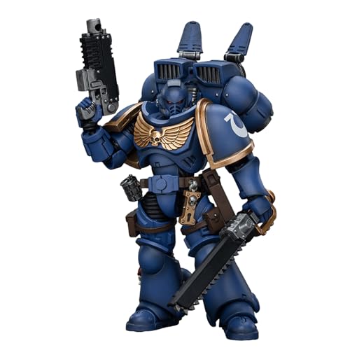 GWTCTOY JoyToy 40K Originallizenz 1:18 Actionfigur, Ultramarines Sprungmodul Intercessors Intercessor 1, 12.2 cm große Bausätze für Sammel-Actionfiguren von GWTCTOY