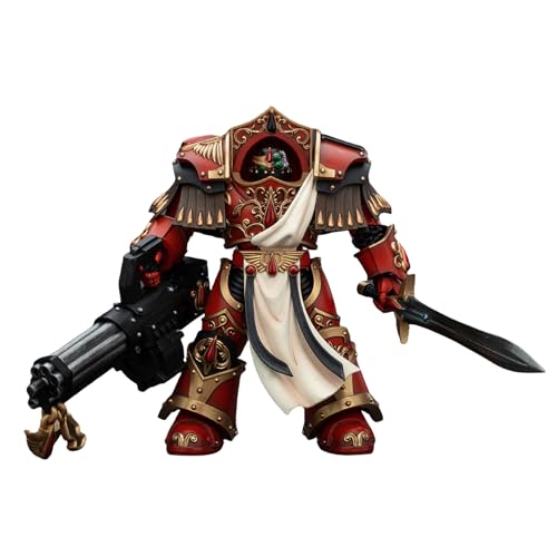 GWTCTOY JoyToy GW 40K Originallizenz 1:18 Actionfigur, Blood Angels Crimson Paladins Squad Crimson Paladin mit Iliastus-Sturmkanone von GWTCTOY