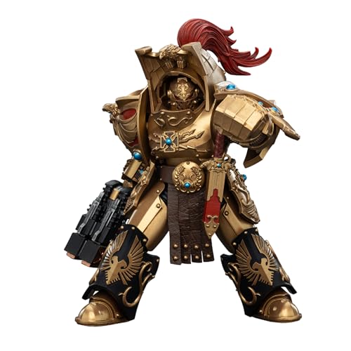 GWTCTOY JoyToy GW 40K Originallizenz 1:18 Actionfigur, Legio Custodes Aquilon Terminator Squad Aquilon with Twin-Linked Adrathic Destructor, 13CM Bausätze für Sammel-Actionfiguren von GWTCTOY