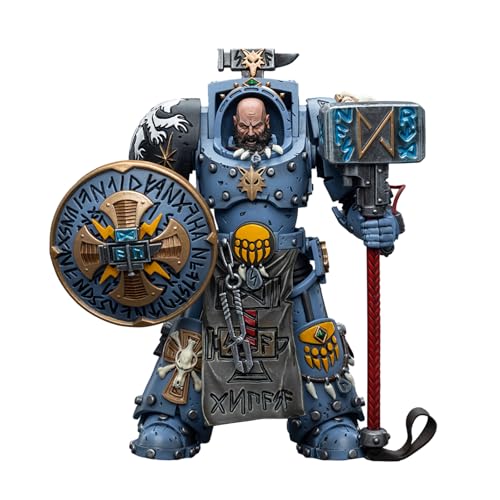 GWTCTOY JoyToy GW 40K Originallizenz 1:18 Actionfigur, Space Wolves Arjac Steinfaust, 13CM Bausätze für Sammel-Actionfiguren von GWTCTOY