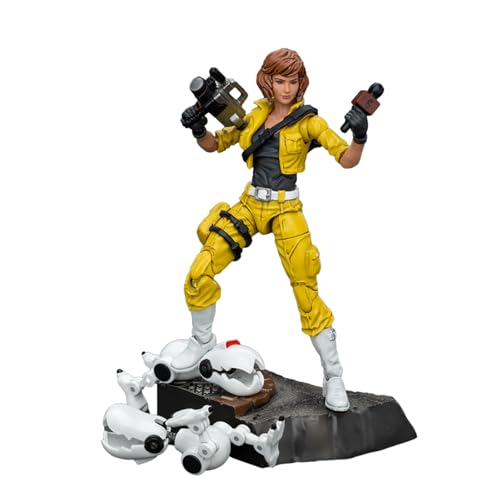 GWTCTOY JoyToy Originallizenz 1:18 Actionfigur, TMNT Series April O'Neil, 10.6 cm Bausätze für Sammel-Actionfiguren von GWTCTOY