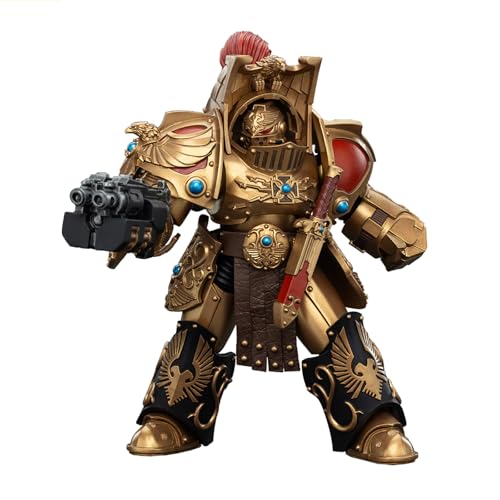 GWTCTOY JoyToy GW 40K Originallizenz 1:18 Actionfigur, Legio Custodes Aquilon Terminator Squad Aquilon with Lastrum Storm Bolter von GWTCTOY