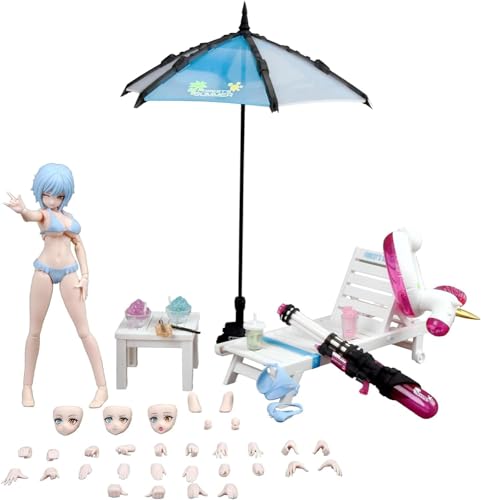 GWTCTOY Originallizenz 1:10 Plastikmodellbausätze für Actionfiguren, Forest's Summer Vivienne Hayha, Mecha Girl, abnehmbare 14,9 cm große Anime-Sammelfiguren-Bausätze von GWTCTOY