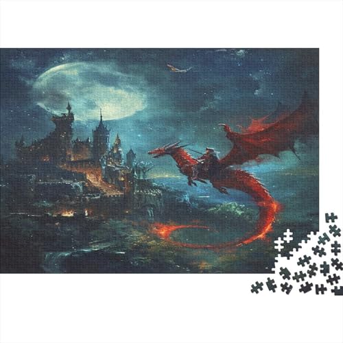 Drache Puzzle 1000 Teile Für Erwachsene Und Kinder Ab 14 Jahren Für Stressabbauer Puzzel 1000pcs (75x50cm) von GWZOYTTDE