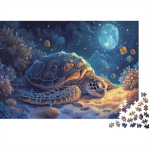 Meeresschildkröte Puzzle 1000 Teile Für Erwachsene Und Kinder Ab 14 Jahrenfür Stressabbauer Puzzlespiel Erwachsenen Puzzlespiel Puzzel 1000pcs (75x50cm) von GWZOYTTDE