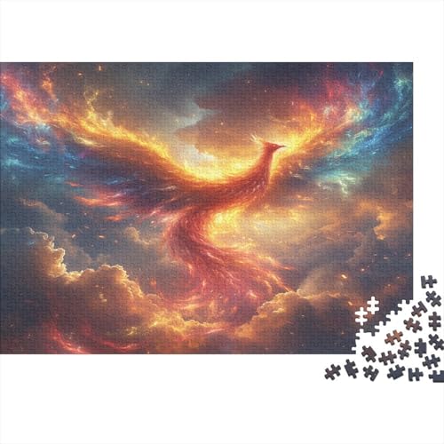 Phoenix 1000 Teile Puzzle Für Erwachsene, Hochwertige Recycelbare Materialien Und Druck Puzzlespiel, Familienspiel, Geschenk Für Liebhaber Oder Freunde Puzzel 1000pcs (75x50cm) von GWZOYTTDE