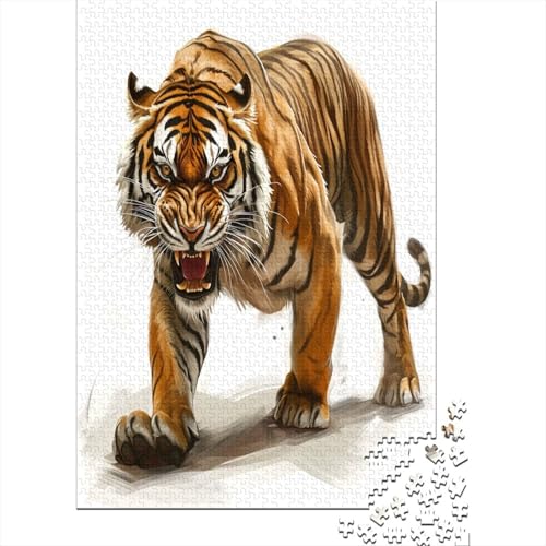 Tiger Puzzlespiel 1000 Teile Puzzle Für Erwachsene Und Kinder Ab 14 Jahren, Puzzle-Motiv Erwachsenen Puzzlespiel Puzzel 1000pcs (75x50cm) von GWZOYTTDE