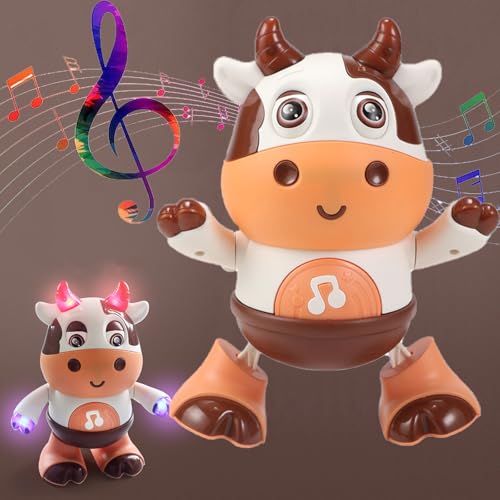 GXHNB Boogie Cow Toy, Boogie Cow Light Up Dancing Cow, Musical Dancing Boogiecow Toy, 2024 New Musical Dancing Cow/Deer Toy with Music and Led Lights (1pcs) von GXHNB