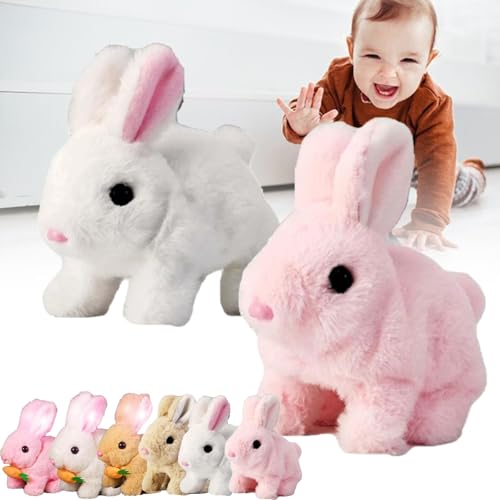 GXHNB Bunby - My Realistic Bunny Toy, Vitality Bliss Bunny Stuffed Animals, Bunny -Bunny Realistic Bunny, Bunbi Realistic Bunny, Realistic Bunny That Moves Toys for Kids (2pcs-a) von GXHNB