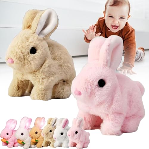 GXHNB Bunby - My Realistic Bunny Toy, Vitality Bliss Bunny Stuffed Animals, Bunny -Bunny Realistic Bunny, Bunbi Realistic Bunny, Realistic Bunny That Moves Toys for Kids (2pcs-b) von GXHNB