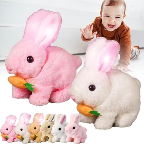 GXHNB Bunby - My Realistic Bunny Toy, Vitality Bliss Bunny Stuffed Animals, Bunny -Bunny Realistic Bunny, Bunbi Realistic Bunny, Realistic Bunny That Moves Toys for Kids (2pcs-f) von GXHNB