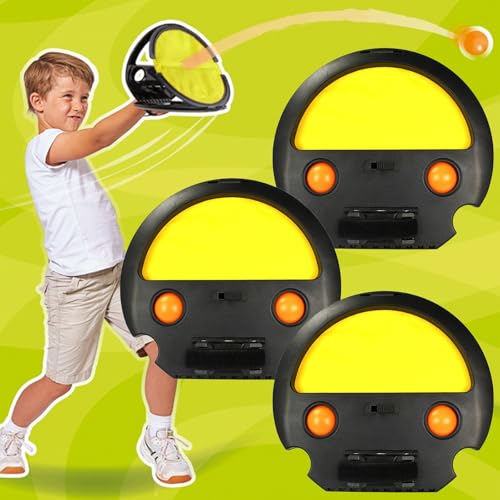 Racket Pocket Catch Game, RacketPocket Game, Racket Pocket Catch and Throw, Kids Toss Catch Ball Toy with Launcher, Toss and Catch Ball Game Outdoor Toys (Black*3) von GXHNB