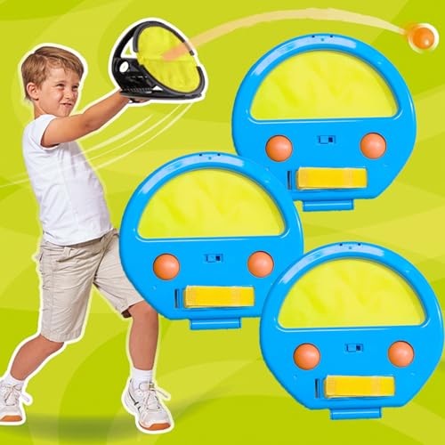 Racket Pocket Catch Game, RacketPocket Game, Racket Pocket Catch and Throw, Kids Toss Catch Ball Toy with Launcher, Toss and Catch Ball Game Outdoor Toys (Blue*3) von GXHNB