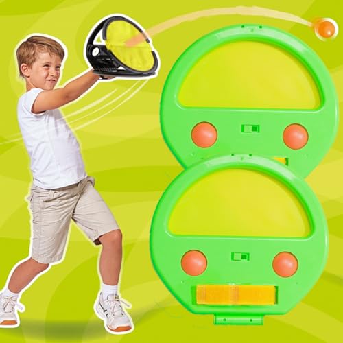 Racket Pocket Catch Game, RacketPocket Game, Racket Pocket Catch and Throw, Kids Toss Catch Ball Toy with Launcher, Toss and Catch Ball Game Outdoor Toys (Green*2) von GXHNB