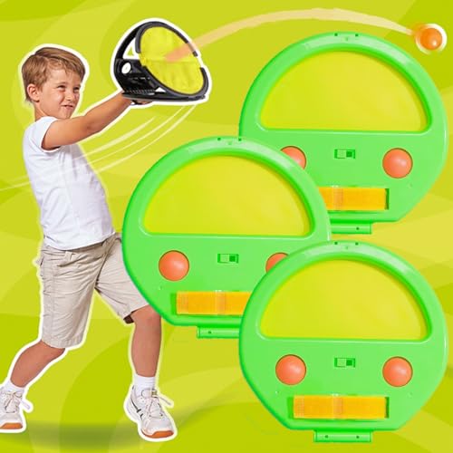 Racket Pocket Catch Game, RacketPocket Game, Racket Pocket Catch and Throw, Kids Toss Catch Ball Toy with Launcher, Toss and Catch Ball Game Outdoor Toys (Green*3) von GXHNB