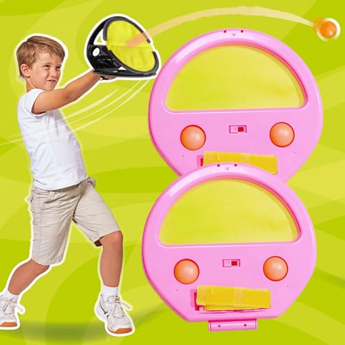 Racket Pocket Catch Game, RacketPocket Game, Racket Pocket Catch and Throw, Kids Toss Catch Ball Toy with Launcher, Toss and Catch Ball Game Outdoor Toys (Pink*2) von GXHNB