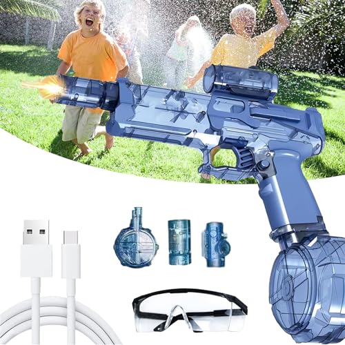 Ultimate, Ultimate Water Gun, Aqua Water Gun Omnicks, Long Range Motorized Water Gun with Interactive Lighting (Blue) von GXHNB