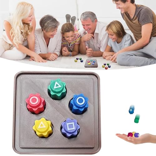 GXSJCHW Gonggi Korean Game Traditional Korean Game 5 Pieces Gonggi Stone Set Jack Stone Pebble Set (5pcs+Base) von GXSJCHW