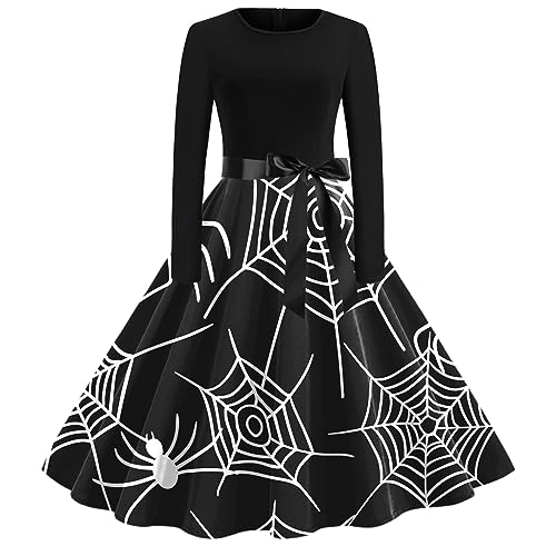 GXYANiaoy Halloween Kleid Damen, mit Trompetenärmel Fasching Kostüm Mittelalterliches Karneval Kleider Kawaii Gothic Viktorianisches Kleid Cosplay Halloween Maxikleid Party Traditionelles Kleidung von GXYANiaoy