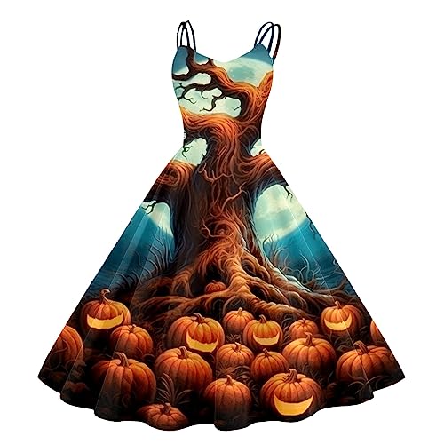 GXYANiaoy Halloween Kostüm Damen, Party Gothic Maxikleid Fasching mit Trompetenärmel Kleider Retro Kawaii Viktorianisches Kleid Karneval Traditionelles Kostüm Renaissance Mittelalterliches Kleidung von GXYANiaoy