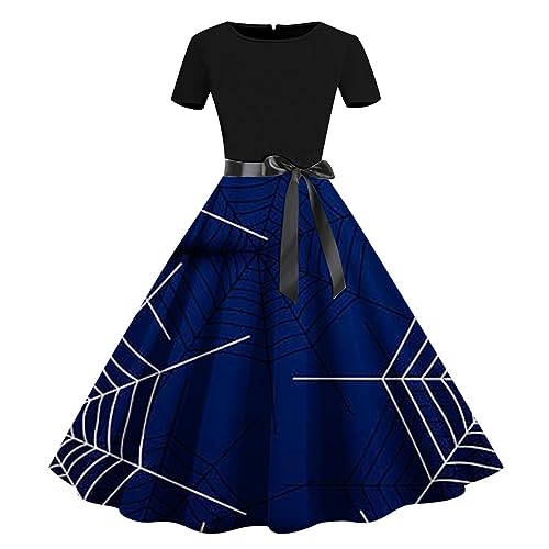 Halloween Kleid Damen, Retro Halloween Kostüm Cosplay Fasching Mittelalter Kleid mit Trompetenärmel Party Kleidung Karneval Renaissance Maxikleid Gothic Mittelalterliches Viktorianisches Kleid von GXYANiaoy