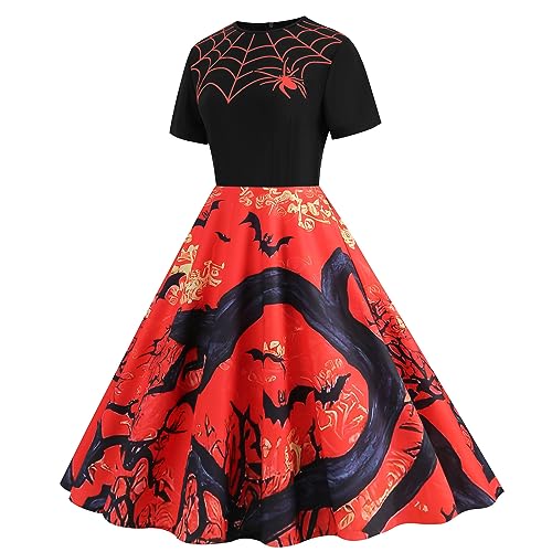 Halloween Kostüm Damen, Karneval Party Viktorianisches Kleid Traditionelles Kawaii Maxikleid Gothic mit Trompetenärmel Mittelalter Kleid Fasching Mittelalterliches Kostüm Renaissance Cosplay Kleider von GXYANiaoy