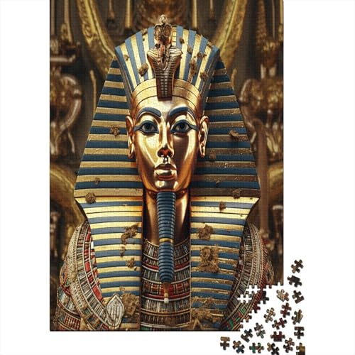 Ägyptischer Pharao Puzzle 1000 Teile,Puzzle Für Erwachsene, Impossible Puzzle, GesKükenlichkeitsspiel Für Die Ganze Familie,Puzzle Legespiel- Erwachsenenpuzzle Puzzel 1000pcs (75x50cm) von GXYUAOIEF