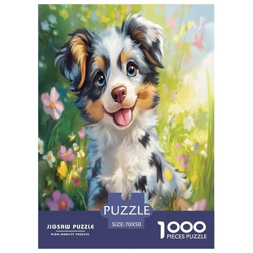 Australischer Schäfer Puzzle 1000 Teile Schwer Puzzle Spielzeug Lernspiel Impossible Herausforderungsspielzeug Für Erwachsene Und Kinder Ab 14 Jahren 70x50cm/1000pcs Australischer Schäfer Puzzle 1000 Teile Schwer Puzzle Spielzeug Lernspiel Impossible Herausforderungsspielzeug Für Erwachsene Und Kinder Ab 14 Jahren 70x50cm/1000pcs von GXYUAOIEF