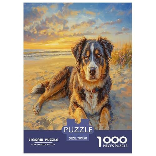 Australischer Schäfer Puzzles 1000-teilige Schwer Puzzle Spielzeug Lernspiel Impossible Herausforderungsspielzeug Für Erwachsene Und Kinder in Bewährter 70x50cm/1000pcs Australischer Schäfer Puzzles 1000-teilige Schwer Puzzle Spielzeug Lernspiel Impossible Herausforderungsspielzeug Für Erwachsene Und Kinder in Bewährter 70x50cm/1000pcs von GXYUAOIEF