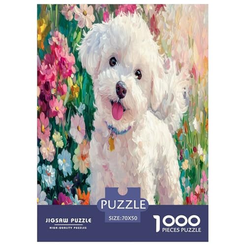 Bichon Frise Puzzle 1000-teilige Schwer Puzzle Spielzeug Pädagogisches Spiel Impossible Herausforderungsspielzeug Für Erwachsene Und Kinder Ab 12 Jahren 70x50cm/1000pcs Bichon Frise Puzzle 1000-teilige Schwer Puzzle Spielzeug Pädagogisches Spiel Impossible Herausforderungsspielzeug Für Erwachsene Und Kinder Ab 12 Jahren 70x50cm/1000pcs von GXYUAOIEF