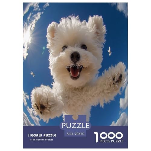 Bichon Frise Puzzles 1000 Teile Schwer Puzzle Spielzeug Pädagogisches Spiel Impossible Herausforderungsspielzeug Für Erwachsene Kinder 70x50cm/1000pcs Bichon Frise Puzzles 1000 Teile Schwer Puzzle Spielzeug Pädagogisches Spiel Impossible Herausforderungsspielzeug Für Erwachsene Kinder 70x50cm/1000pcs von GXYUAOIEF