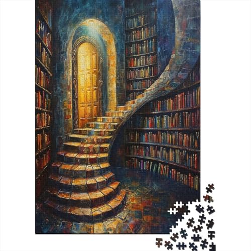 Bücherregal 1000 Stück Puzzles Für Erwachsene Teenager Stress Abbauen Familien-Puzzlespiel 1000-teiliges Puzzle Kinder Lernspiel Spielzeug Geschenk Puzzel 1000pcs (75x50cm) von GXYUAOIEF