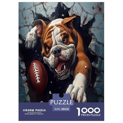 Bulldog Puzzle 1000 Teile Schwer Puzzle Spielzeug Pädagogisches Spiel Impossible Herausforderungsspielzeug Für Erwachsene Und Kinder Ab 14 Jahren 38x26cm/1000pcs Bulldog Puzzle 1000 Teile Schwer Puzzle Spielzeug Pädagogisches Spiel Impossible Herausforderungsspielzeug Für Erwachsene Und Kinder Ab 14 Jahren 38x26cm/1000pcs von GXYUAOIEF