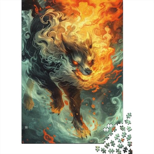 Bunter Wolf Puzzle 1000 Teile,Puzzle Für Erwachsene, Impossible Puzzle,Puzzle 1000 Puzzle Home DekoRatteion Puzzle,Erwachsenenpuzzle Puzzel 1000pcs (75x50cm) von GXYUAOIEF