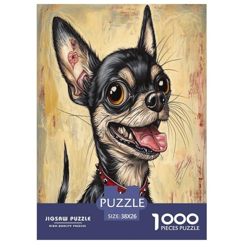 Chihuahua Puzzle 1000 Teile Schwer Puzzle Spielzeug Lernspiel Impossible Herausforderungsspielzeug Für Erwachsene Und Kinder in Bewährter 38x26cm/1000pcs Chihuahua Puzzle 1000 Teile Schwer Puzzle Spielzeug Lernspiel Impossible Herausforderungsspielzeug Für Erwachsene Und Kinder in Bewährter 38x26cm/1000pcs von GXYUAOIEF