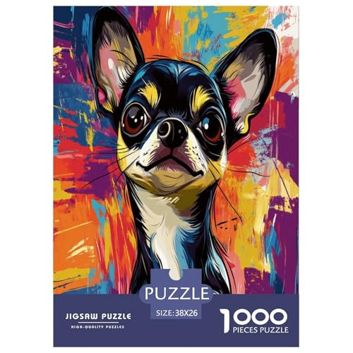 Chihuahua Puzzle 1000-teilige Schwer Puzzle Spielzeug Pädagogisches Spiel Impossible Herausforderungsspielzeug Für Erwachsene Und Kinder in Bewährter 38x26cm/1000pcs Chihuahua Puzzle 1000-teilige Schwer Puzzle Spielzeug Pädagogisches Spiel Impossible Herausforderungsspielzeug Für Erwachsene Und Kinder in Bewährter 38x26cm/1000pcs von GXYUAOIEF