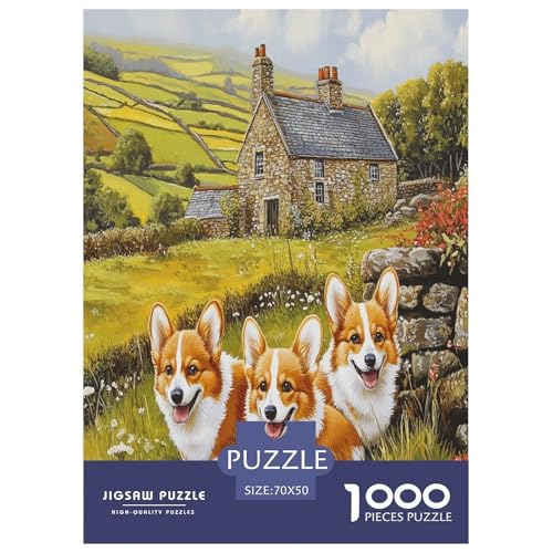 Corgi Puzzle 1000 Teile Schwer Puzzle Spielzeug Pädagogisches Spiel Impossible Herausforderungsspielzeug Für Erwachsene Und Kinder in Bewährter 70x50cm/1000pcs Corgi Puzzle 1000 Teile Schwer Puzzle Spielzeug Pädagogisches Spiel Impossible Herausforderungsspielzeug Für Erwachsene Und Kinder in Bewährter 70x50cm/1000pcs von GXYUAOIEF