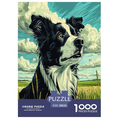 Der Border Collie Puzzle 1000 Teile Schwer Puzzle Spielzeug Pädagogisches Spiel Impossible Herausforderung Spielzeug Für Erwachsene Kinder 38x26cm/1000pcs Der Border Collie Puzzle 1000 Teile Schwer Puzzle Spielzeug Pädagogisches Spiel Impossible Herausforderung Spielzeug Für Erwachsene Kinder 38x26cm/1000pcs von GXYUAOIEF