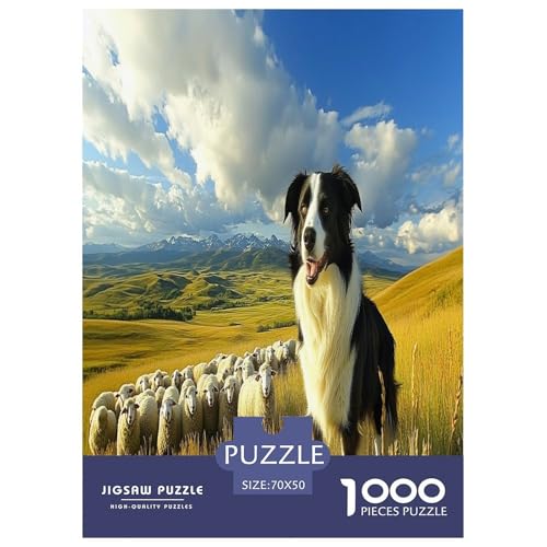 Der Border Collie Puzzle 1000 Teile Schwer Puzzle Spielzeug Pädagogisches Spiel Impossible Herausforderung Spielzeug Für Erwachsene Und Kinder in Bewährter 70x50cm/1000pcs Der Border Collie Puzzle 1000 Teile Schwer Puzzle Spielzeug Pädagogisches Spiel Impossible Herausforderung Spielzeug Für Erwachsene Und Kinder in Bewährter 70x50cm/1000pcs von GXYUAOIEF