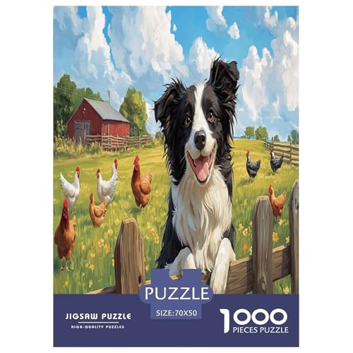 Der Border Collie Puzzle 1000 Teile Schwer Puzzle Spielzeug Pädagogisches Spiel Impossible Herausforderungsspielzeug Für Erwachsene Kinder 70x50cm/1000pcs Der Border Collie Puzzle 1000 Teile Schwer Puzzle Spielzeug Pädagogisches Spiel Impossible Herausforderungsspielzeug Für Erwachsene Kinder 70x50cm/1000pcs von GXYUAOIEF