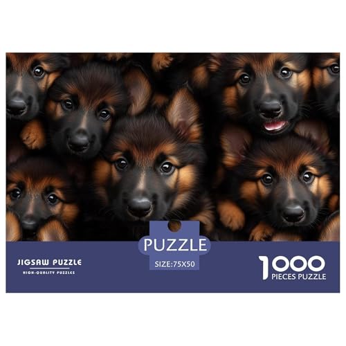 Deutscher Schäferhunds 1000 Teile Puzzle, Puzzles Für Erwachsene, 1000 Teile Puzzlespiel Für Jugendliche & Erwachsene Puzzlespiel Puzzel 1000pcs (75x50cm) von GXYUAOIEF